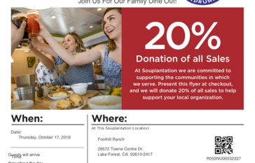 Soup Plantation Dine Out for Loma Ridge