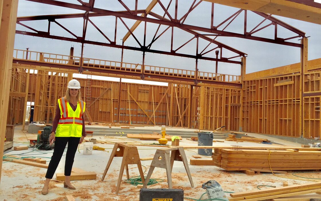 Principal Berumen in Middle of Construction