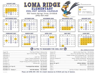 2026 - 2027 Calendar 